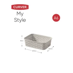 Curver My Style A6 Rectangular Plastic Storage Organiser - Grey -Cheap Deco Casa Store 12823033 1804833226532994