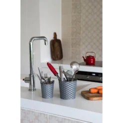 Curver My Style Large 1.6L Round Plastic Storage Organiser - Grey -Cheap Deco Casa Store 12823035 5554833228197865