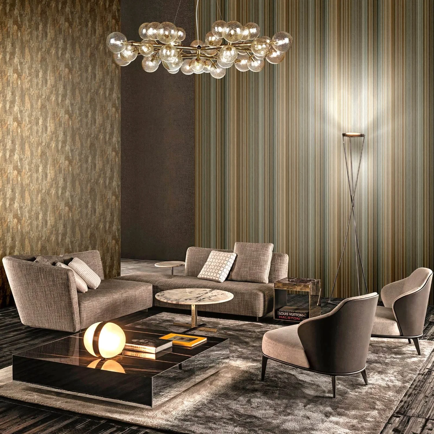 Belgravia Decor Coca Cola Striped Embossed Metallic Bronze Wallpaper 2 Belgravia Decor Coca Cola Striped Embossed Metallic Bronze Wallpaper - Image 2