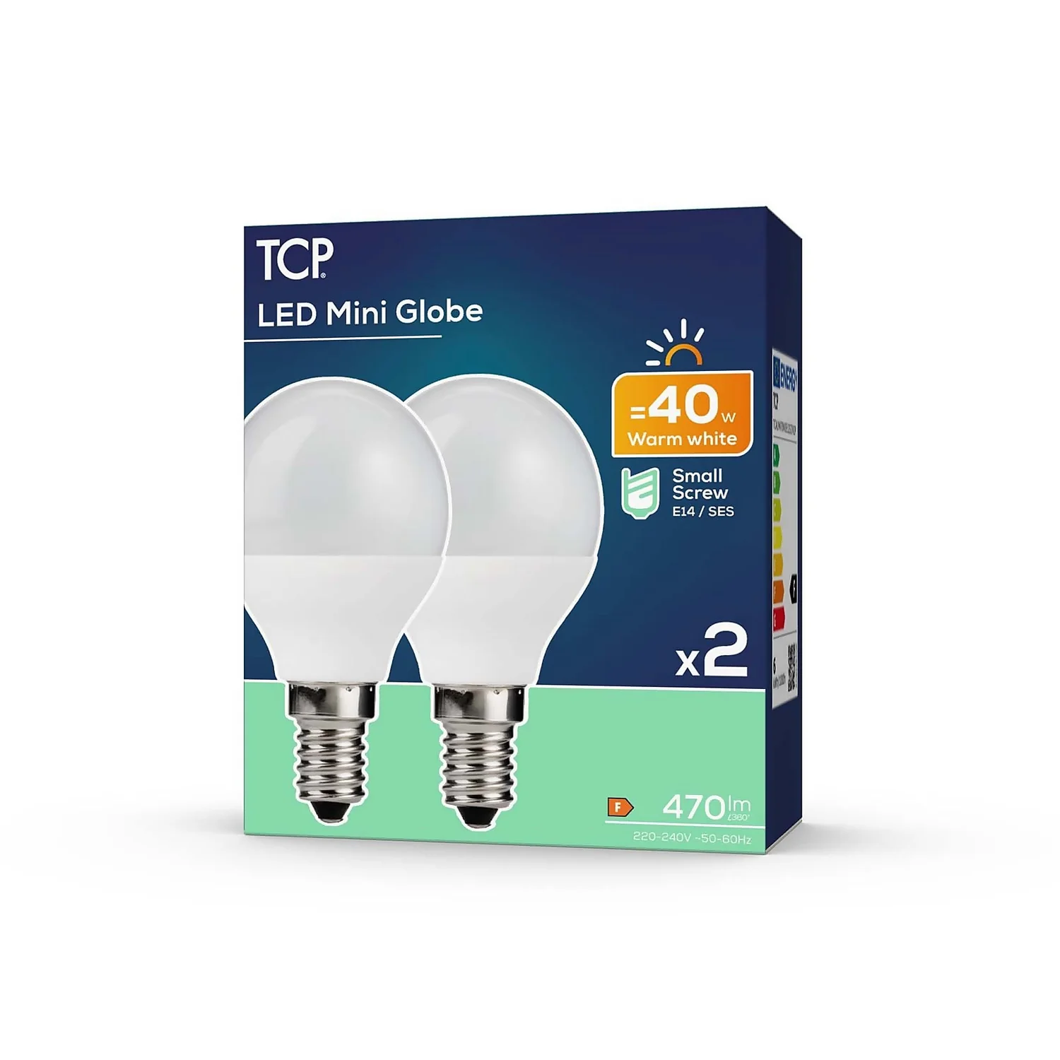 TCP LED Globe 40W SES Warm Non Dimmable Light Bulb - 2 Pack 2 TCP LED Globe 40W SES Warm Non Dimmable Light Bulb - 2 Pack - Image 2