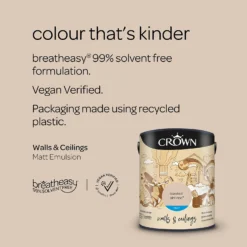 Crown Walls & Ceilings Matt Emulsion Paint Toasted Almond - 5L 13 Crown Walls & Ceilings Matt Emulsion Paint Toasted Almond - 5L -Cheap Deco Casa Store 12824791 1154969532959614