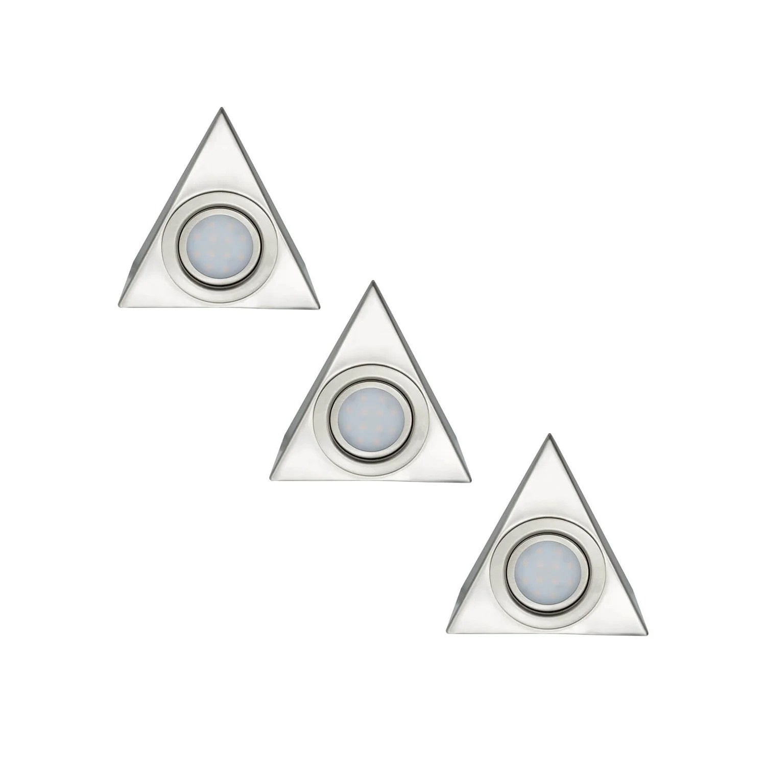 Arlec 3 Pack LED Triangle Cabinet Lights 1 Arlec 3 Pack LED Triangle Cabinet Lights