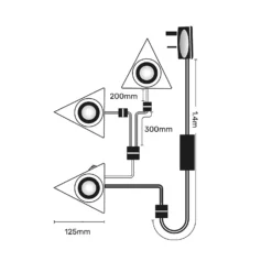 Arlec 3 Pack LED Triangle Cabinet Lights 19 Arlec 3 Pack LED Triangle Cabinet Lights -Cheap Deco Casa Store 12825180 8295007594561258