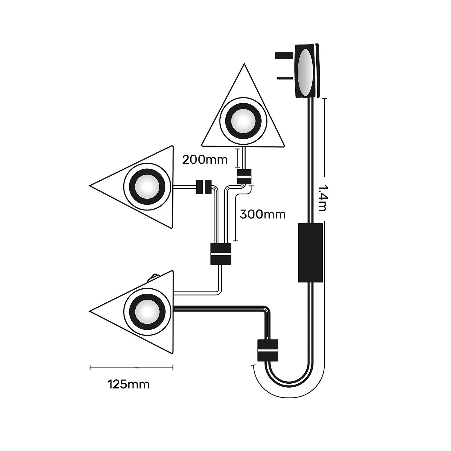 Arlec 3 Pack LED Triangle Cabinet Lights 10 Arlec 3 Pack LED Triangle Cabinet Lights - Image 10