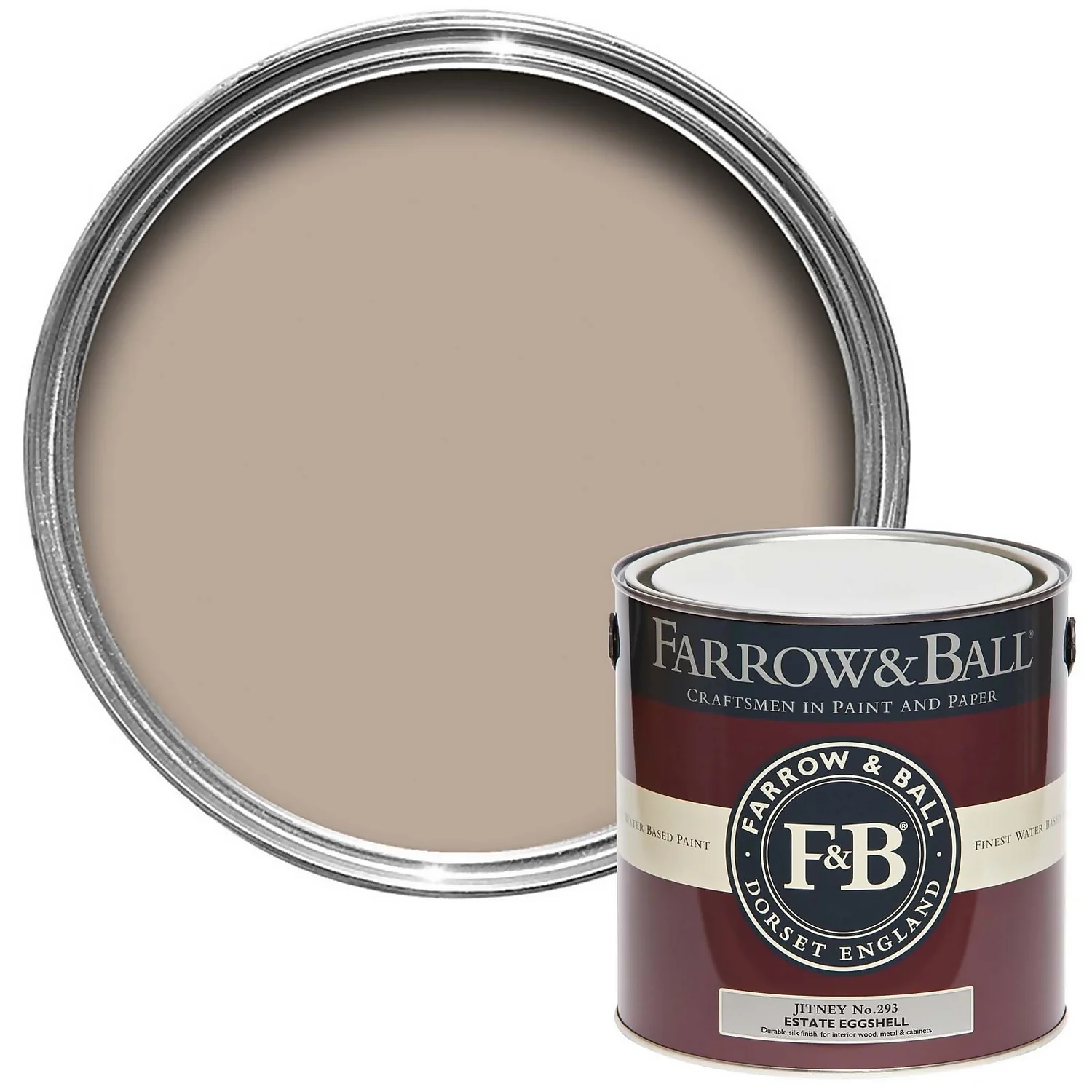 Farrow & Ball Estate Eggshell Paint Jitney - 2.5L 1 Farrow & Ball Estate Eggshell Paint Jitney - 2.5L
