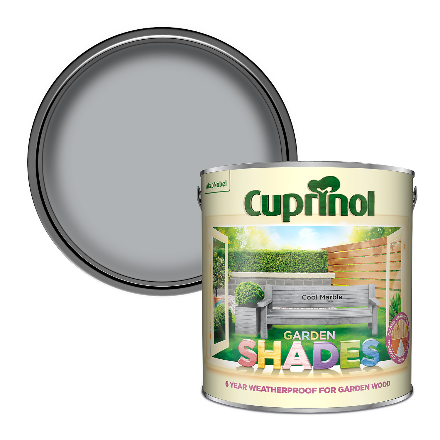 Cuprinol Garden Shades Cool Marble - 2.5L 1 Cuprinol Garden Shades Cool Marble - 2.5L