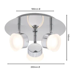 Paisley LED Bathroom Round Plate Spotlight - 3 X 4.5W -Cheap Deco Casa Store 12826177 5284958071805718