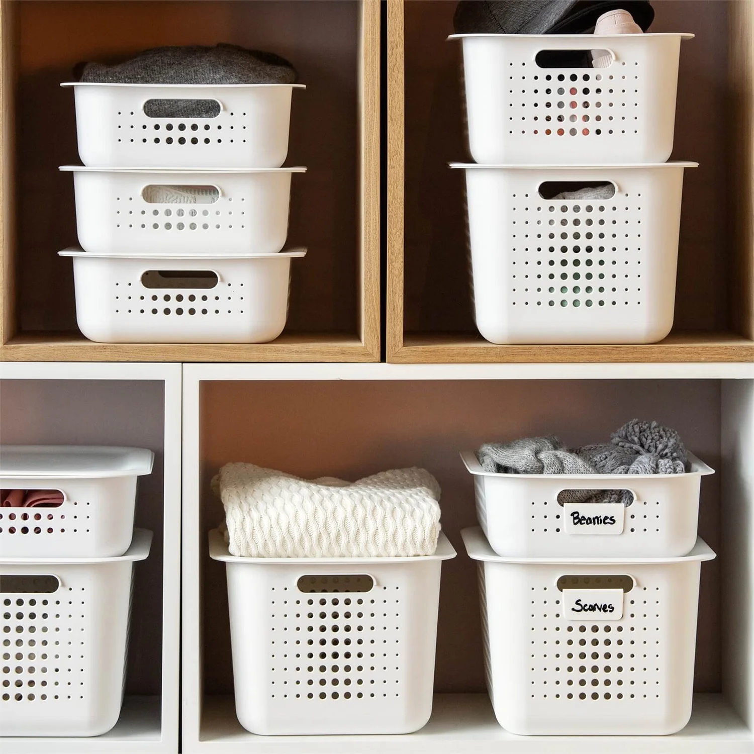 Smartstore 6L Wardrobe Basket - White 7 Smartstore 6L Wardrobe Basket - White - Image 7