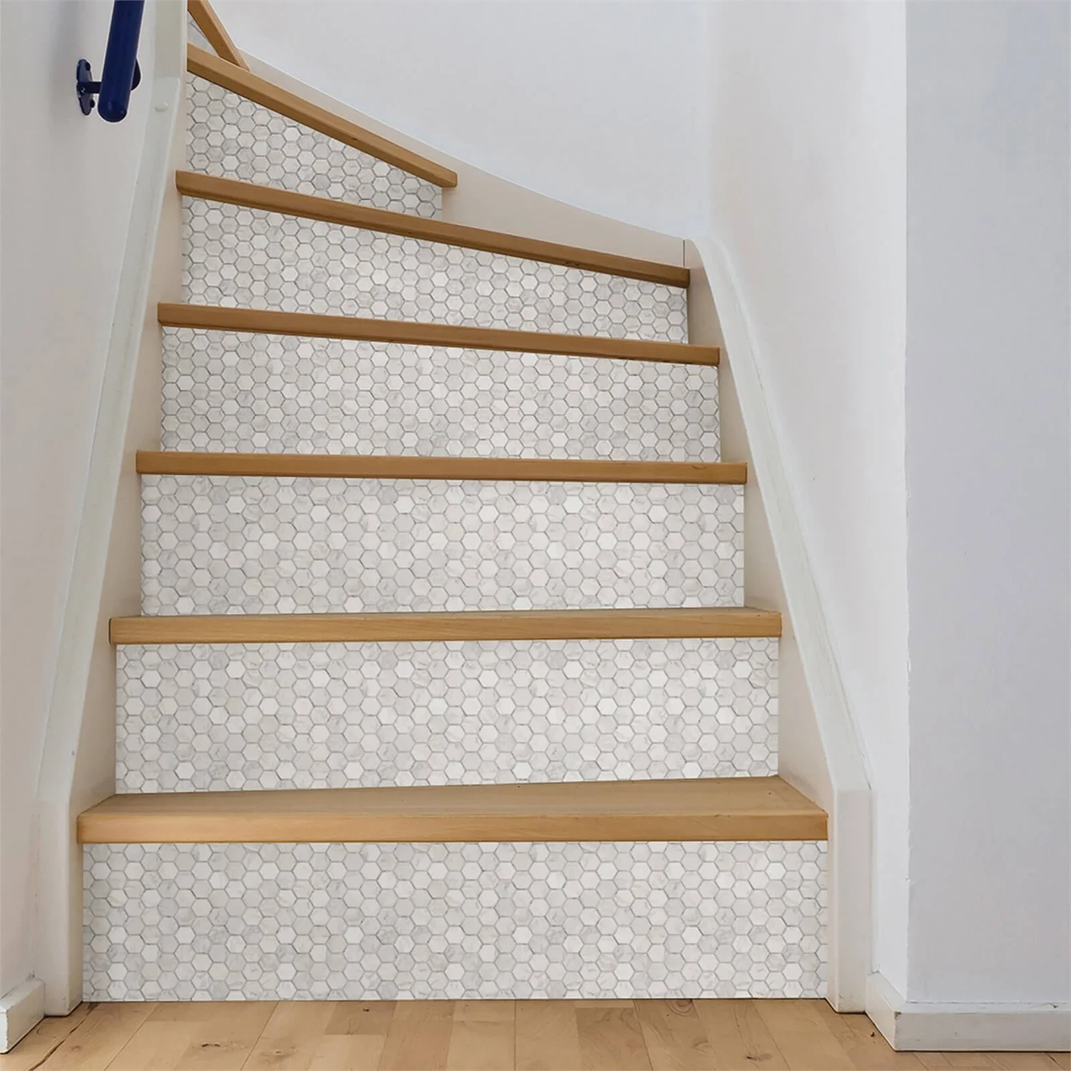 None Hexagon Marble Peel And Stick Self Adhesive Wall Tiles 5 None Hexagon Marble Peel And Stick Self Adhesive Wall Tiles - Image 5