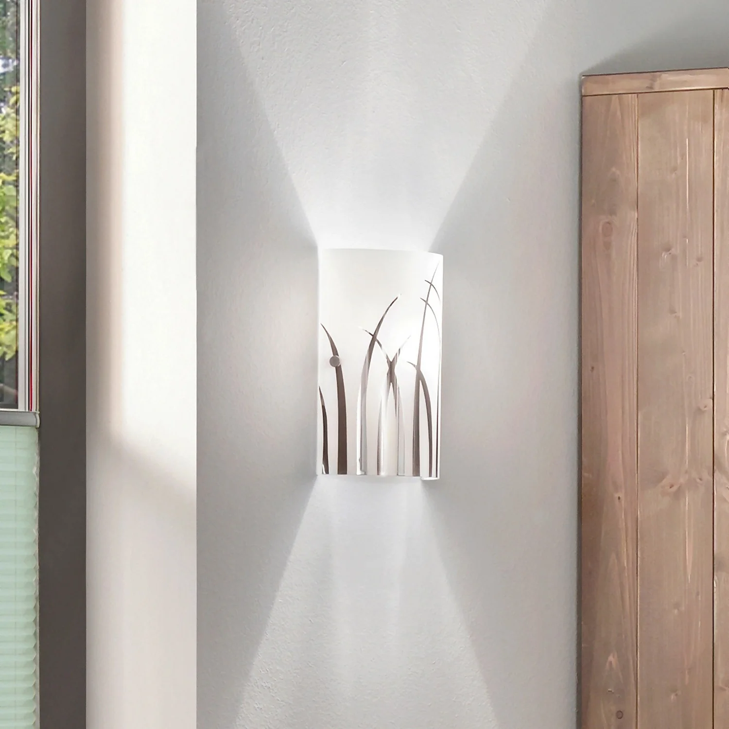 Eglo Rivato Wall Light - Chrome & White 1 Eglo Rivato Wall Light - Chrome & White