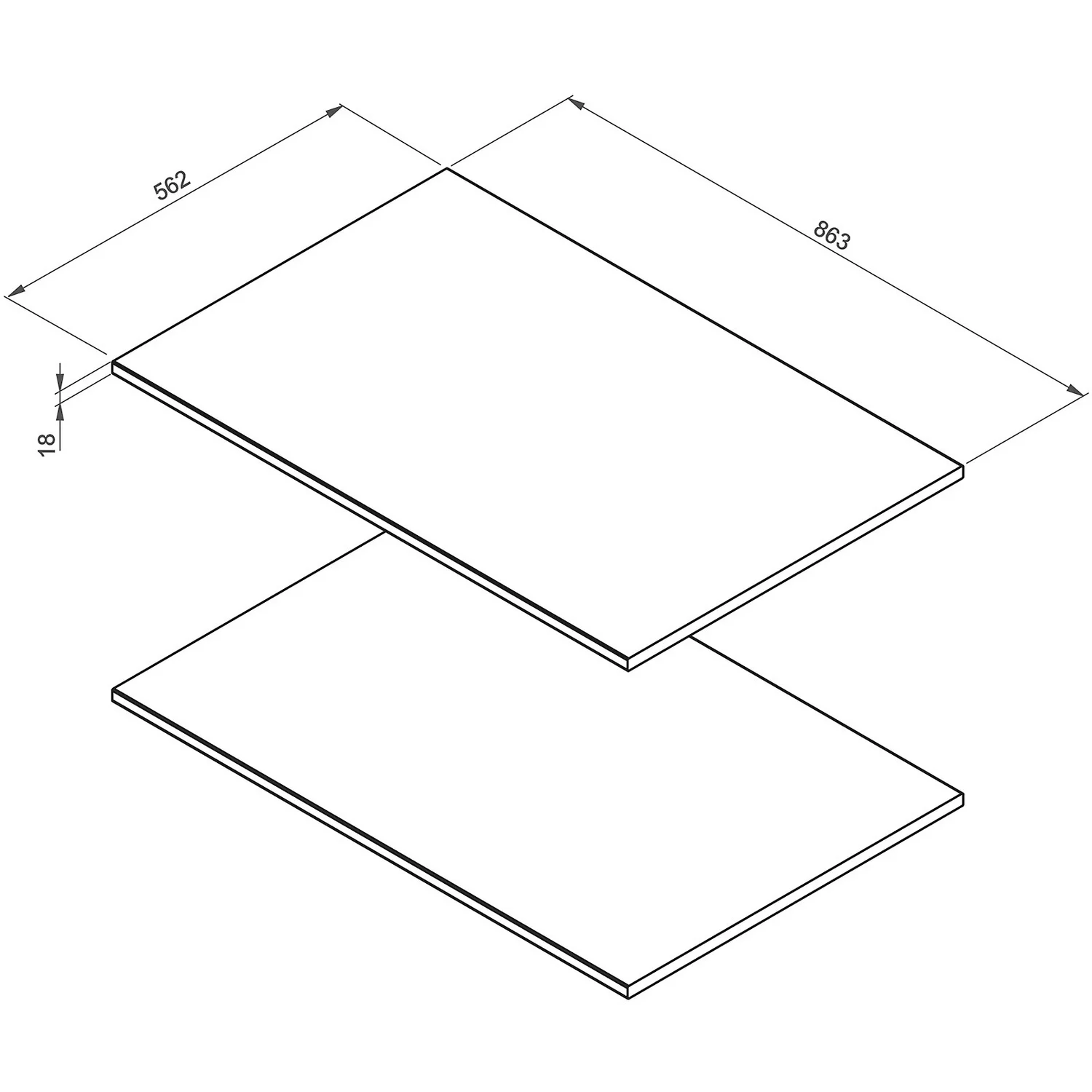 House Beautiful Fitted Bedroom Double Wardrobe Shelf - White X 2 2 House Beautiful Fitted Bedroom Double Wardrobe Shelf - White X 2 - Image 2