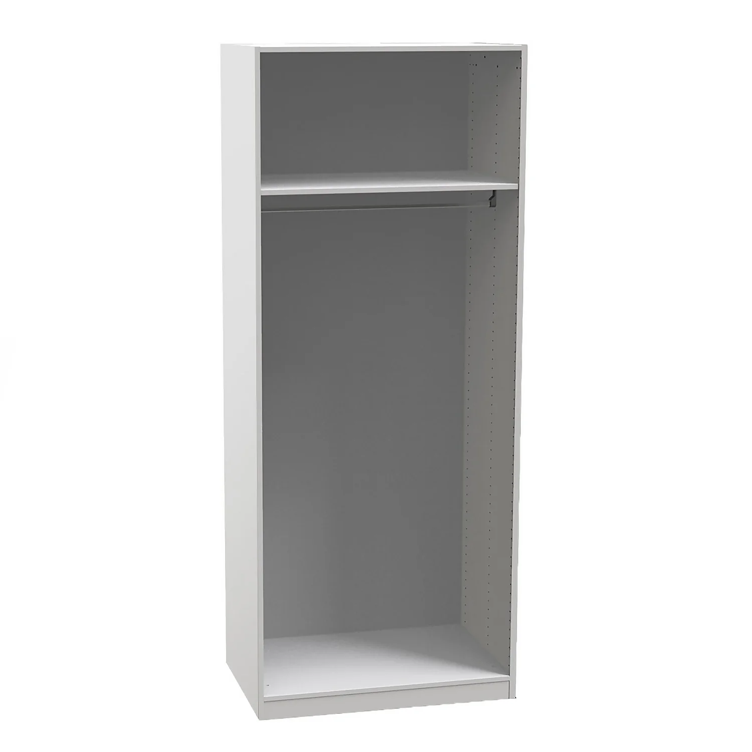 Fitted Bedroom Slab Double Wardrobe - White 2 Fitted Bedroom Slab Double Wardrobe - White - Image 2