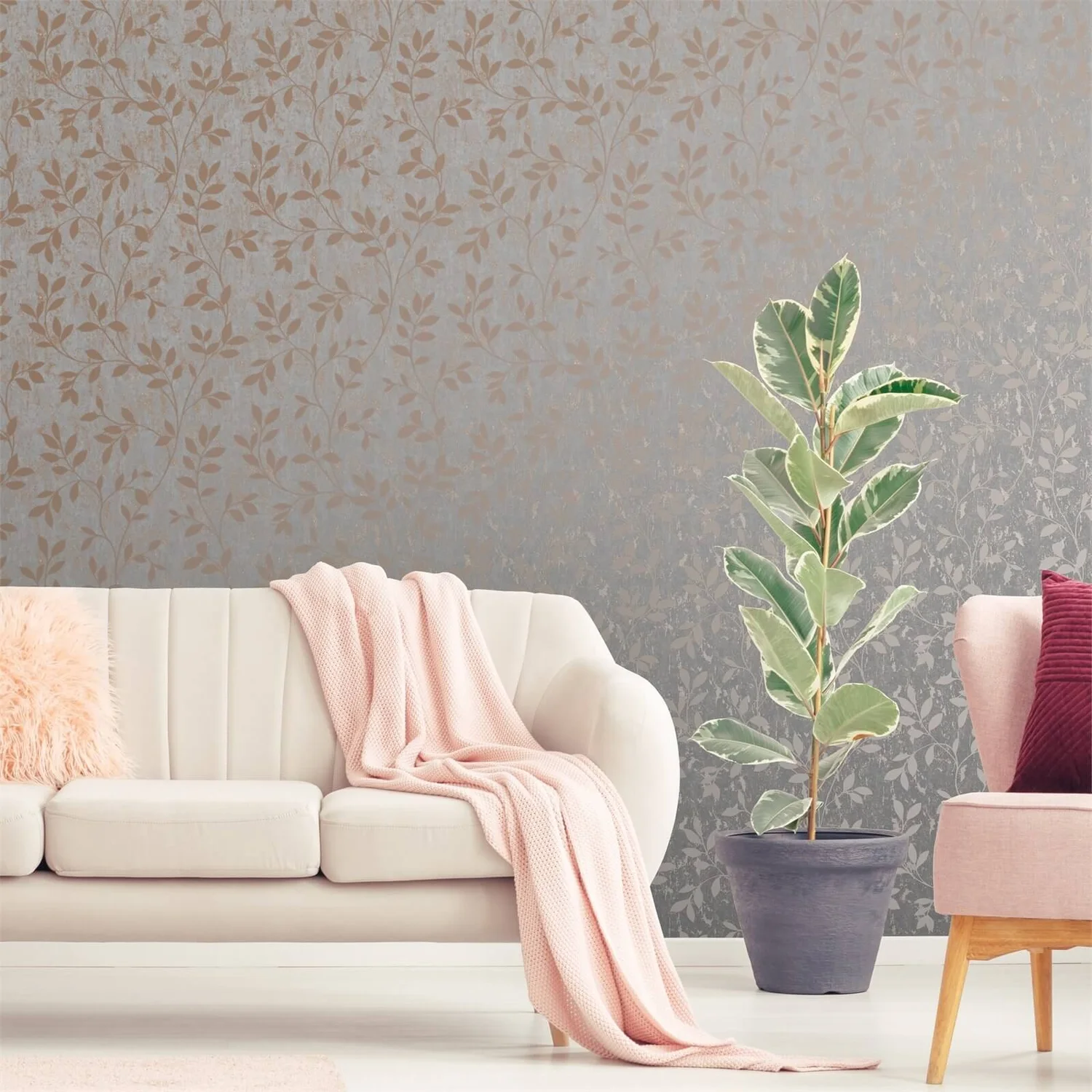 Superfresco Milan Trail Rose Gold Wallpaper 2 Superfresco Milan Trail Rose Gold Wallpaper - Image 2