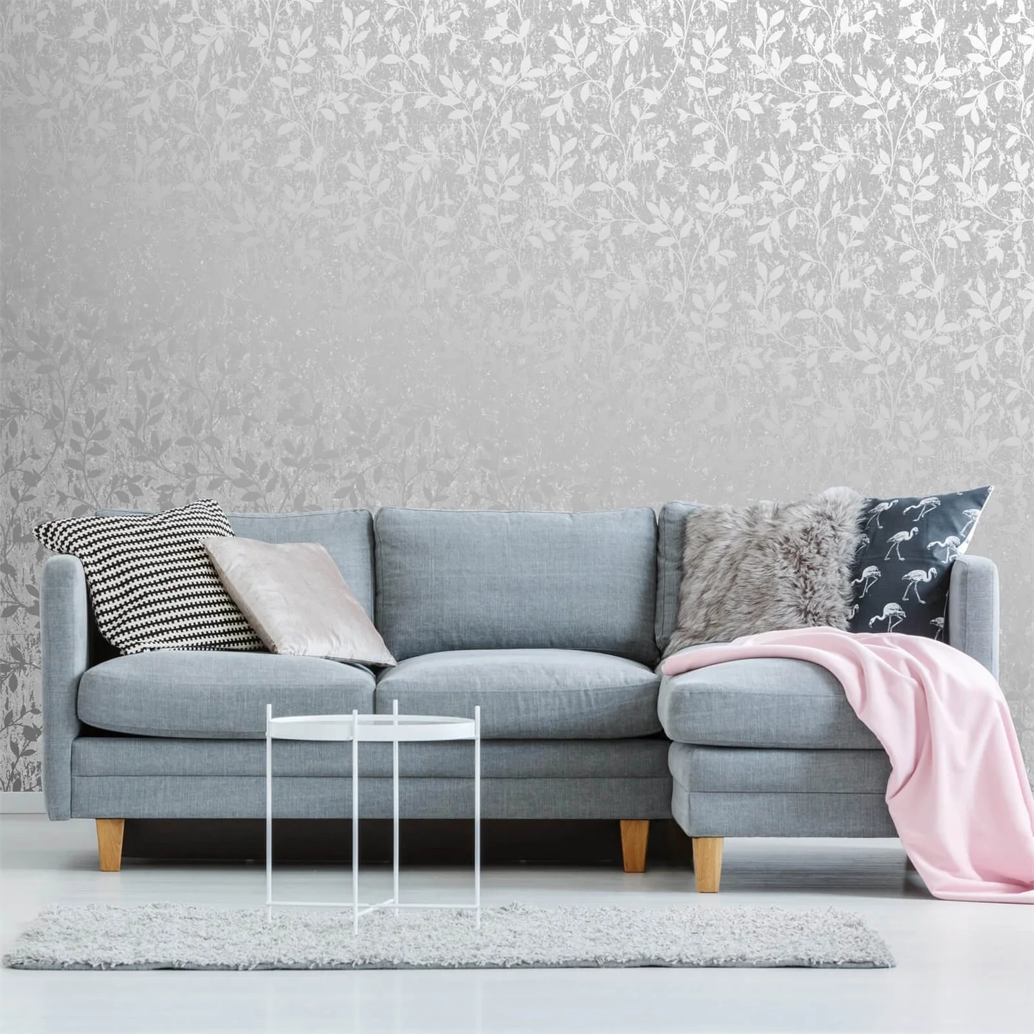 Superfresco Milan Trail Silver Wallpaper 2 Superfresco Milan Trail Silver Wallpaper - Image 2