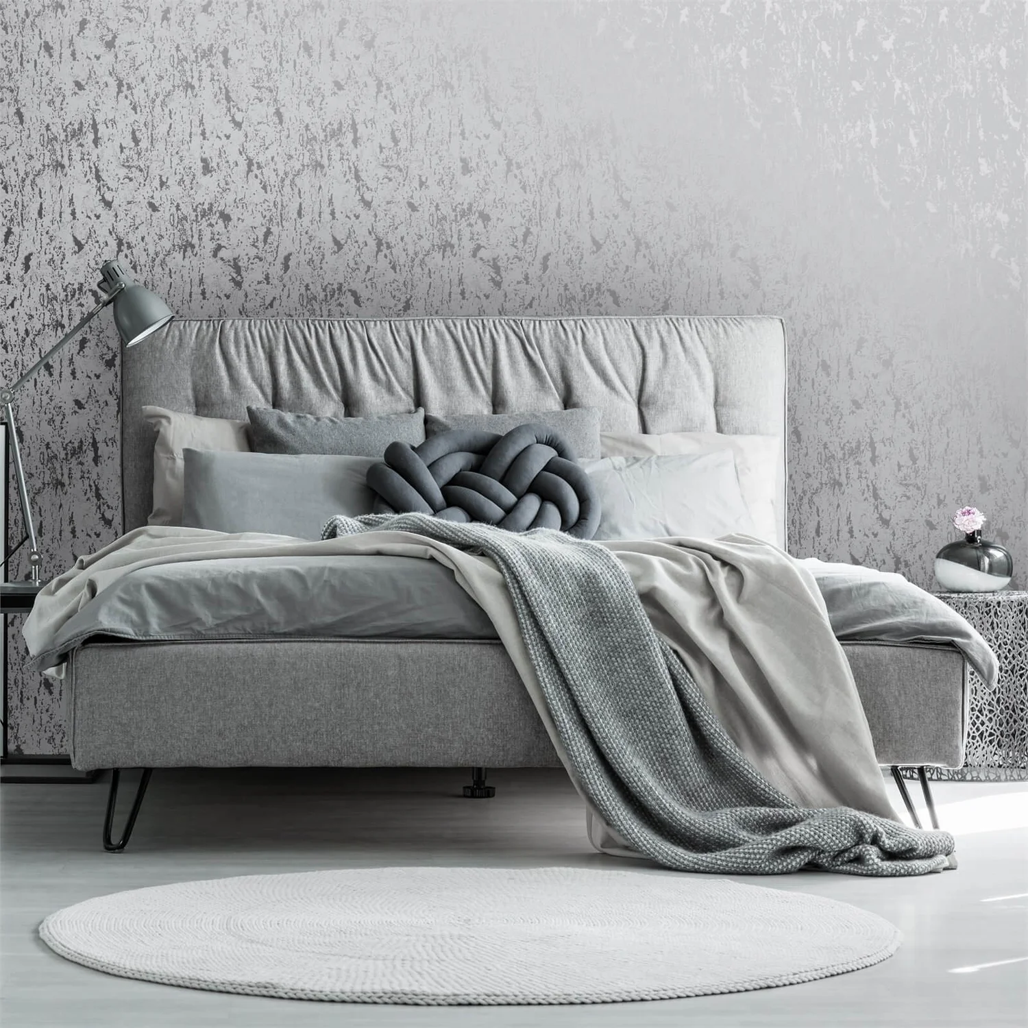 Superfresco Milan Silver Wallpaper 2 Superfresco Milan Silver Wallpaper - Image 2