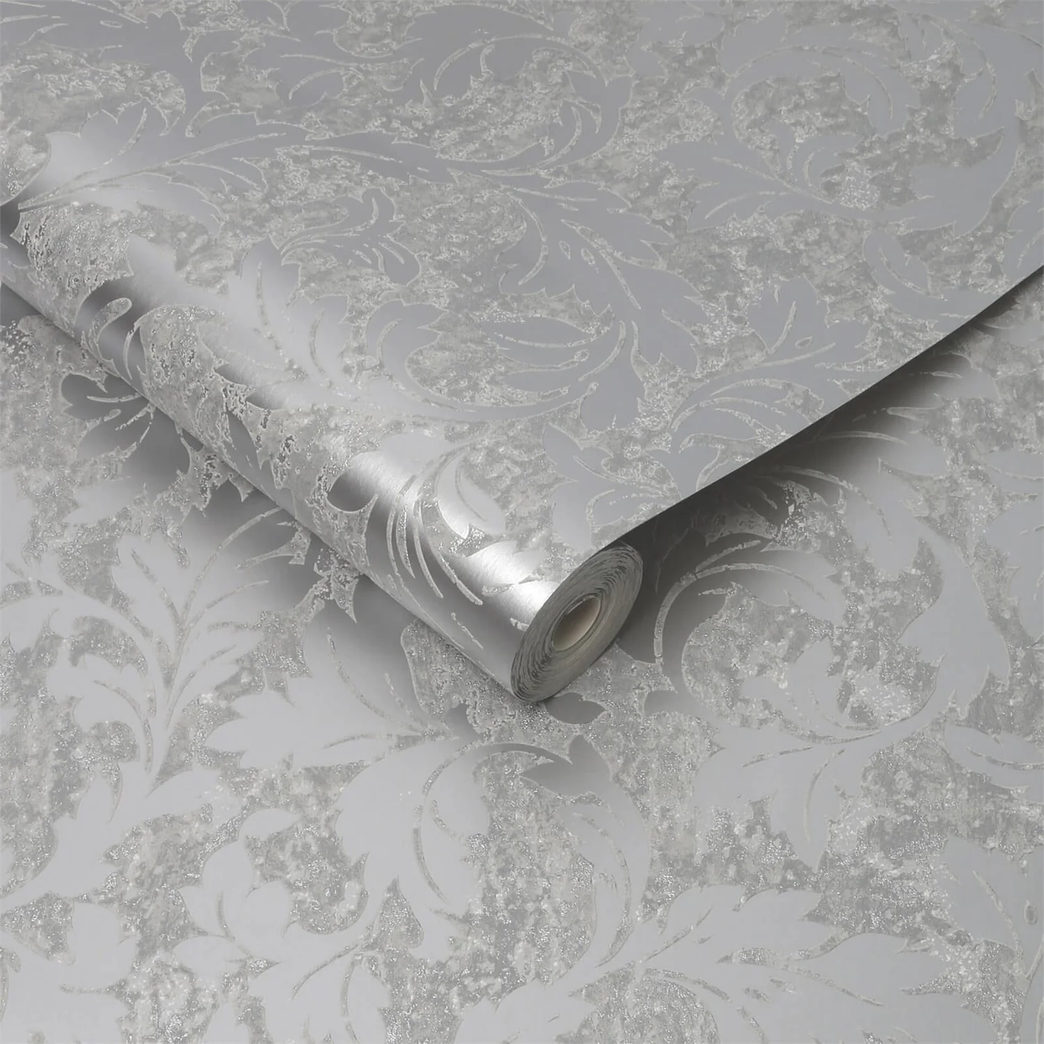 Superfresco Milan Scroll Silver Wallpaper 1 Superfresco Milan Scroll Silver Wallpaper