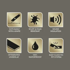 Kraus Premium Rigid Core Luxury Vinyl Floor Tiles - Epping -Cheap Deco Casa Store 12830798 5505002460272782