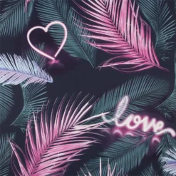 Fresco Neon Love Wallpaper