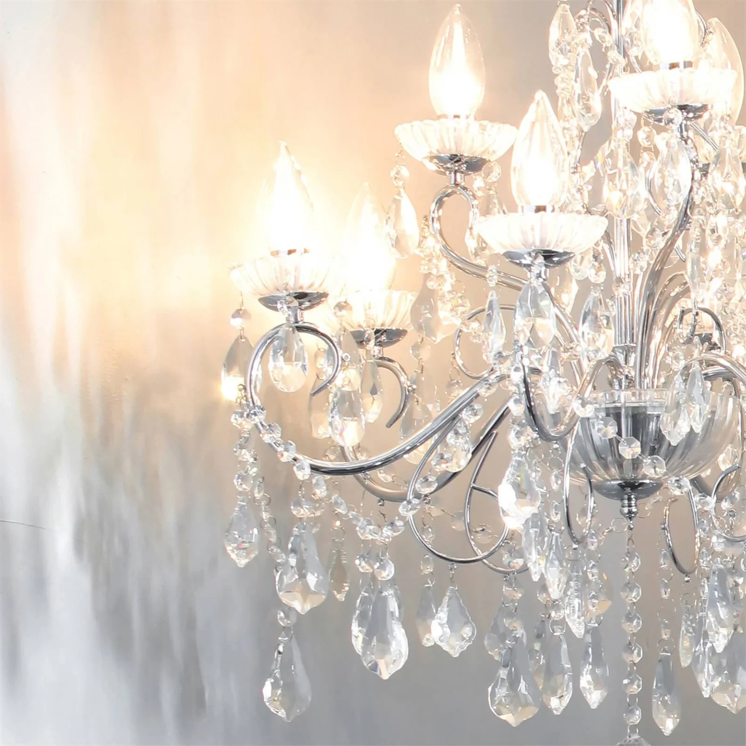 Vela 9 Light Bath Chandelier - Chrome 2 Vela 9 Light Bath Chandelier - Chrome - Image 2