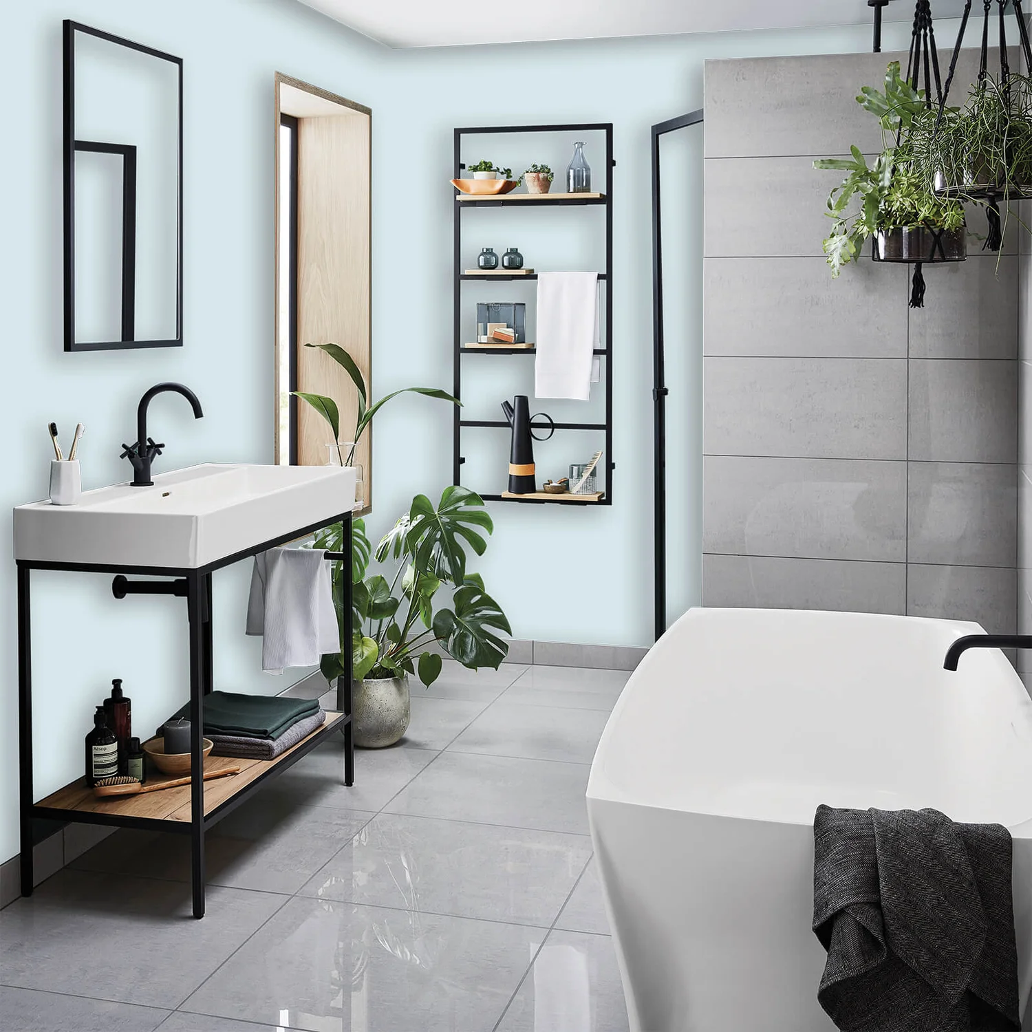 Homebase Bathroom Mid Sheen Paint - Blue Dolphin 2.5L 3 Homebase Bathroom Mid Sheen Paint - Blue Dolphin 2.5L - Image 3
