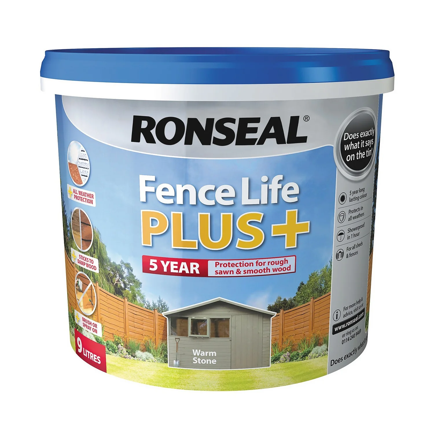 Ronseal Fence Life Plus - Warm Stone - 5L 7 Ronseal Fence Life Plus - Warm Stone - 5L - Image 7