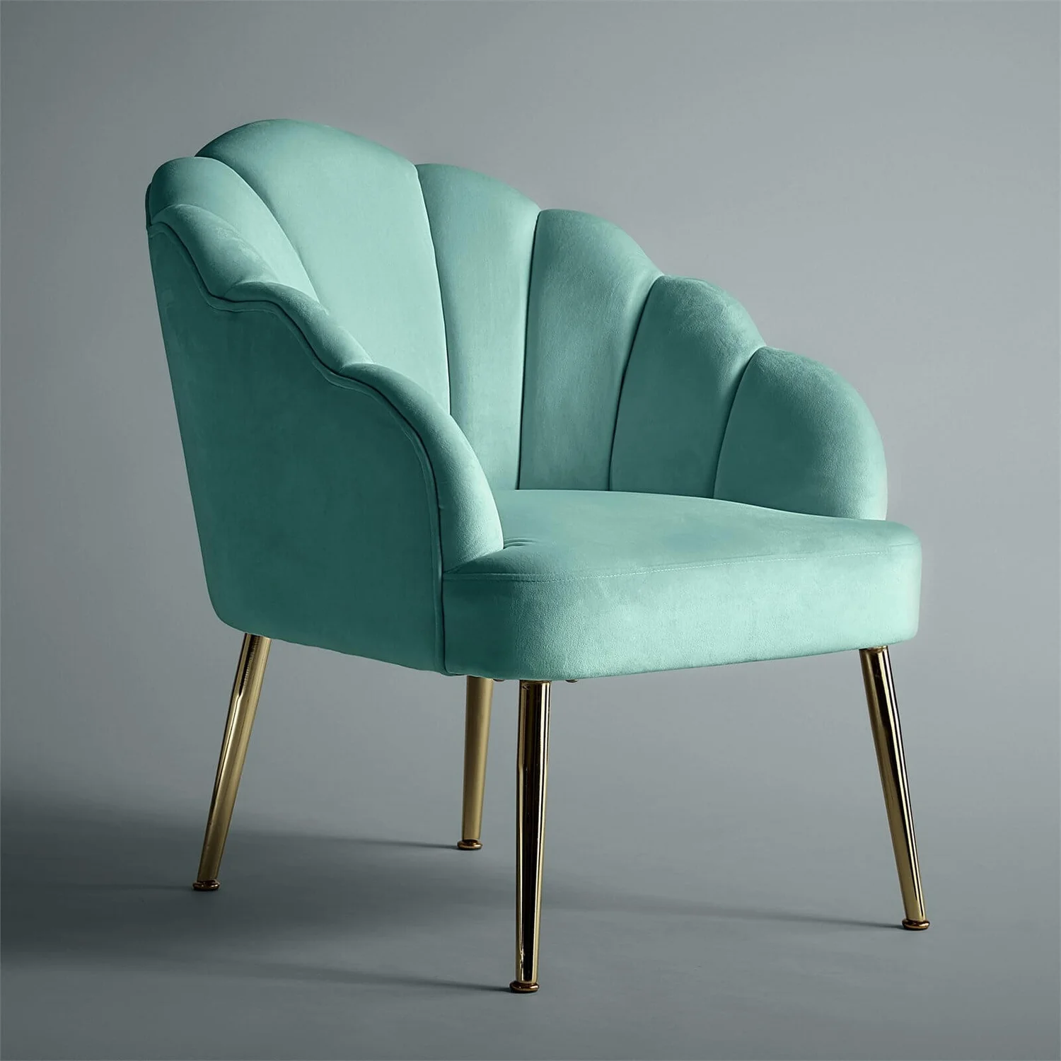 Sophia Scallop Occasional Chair - Duck Egg Blue 3 Sophia Scallop Occasional Chair - Duck Egg Blue - Image 3