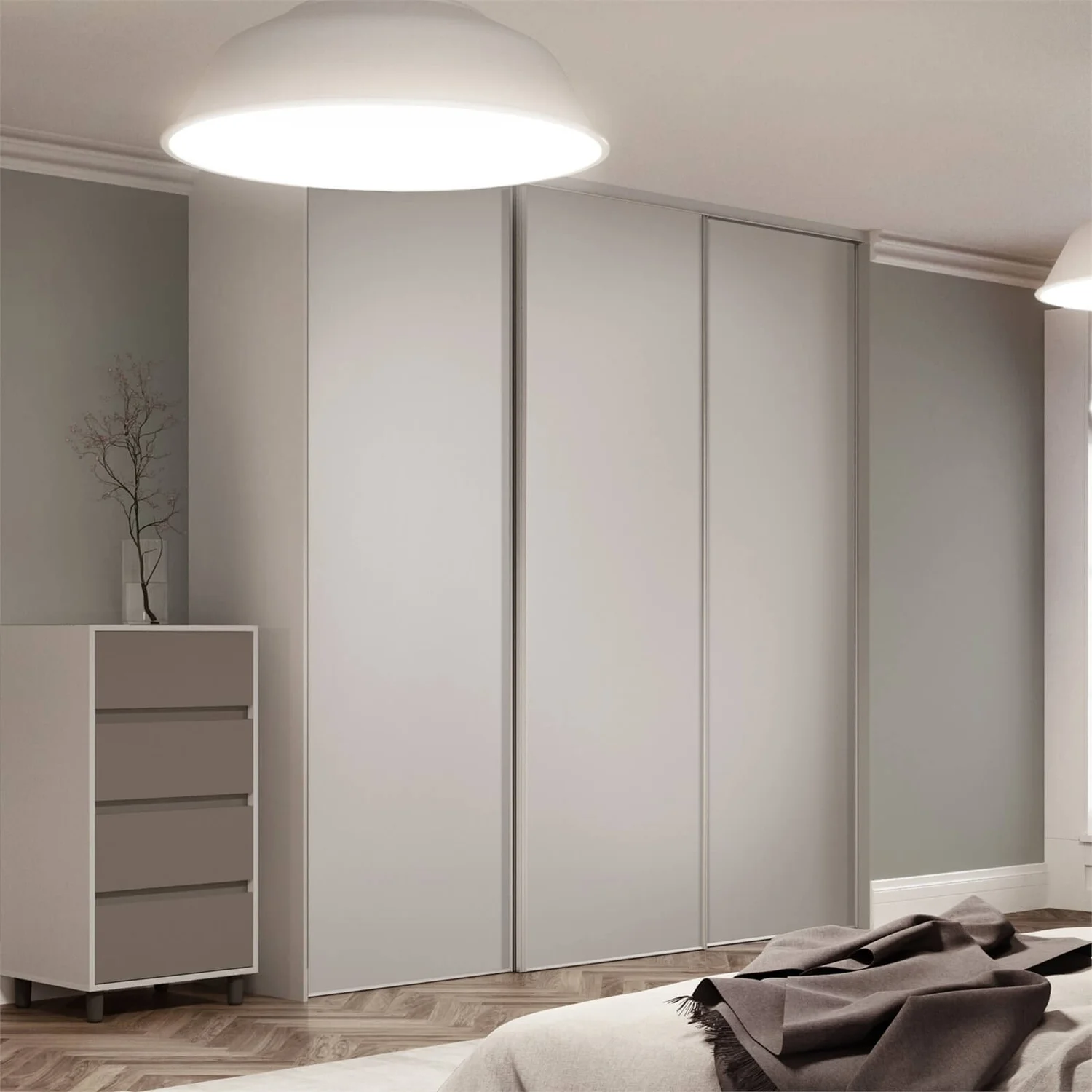 Classic 3 Door Sliding Wardrobe Kit Cashmere Panel (W)2216 X (H)2260mm 2 Classic 3 Door Sliding Wardrobe Kit Cashmere Panel (W)2216 X (H)2260mm - Image 2