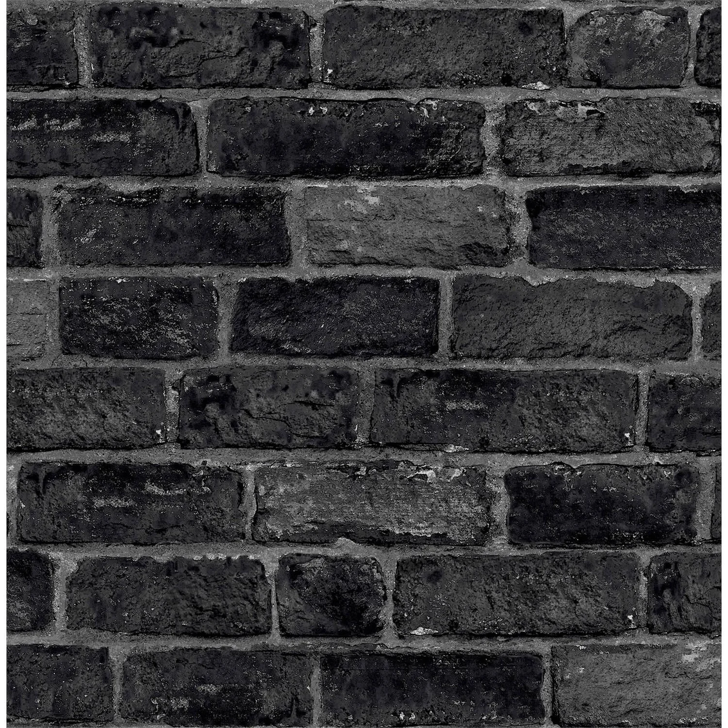 Fresco House Brick Black Wallpaper 1 Fresco House Brick Black Wallpaper