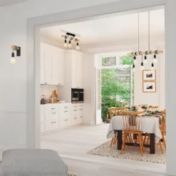 Eglo Townshend Flush Light - Black & Brown -Cheap Deco Casa Store 12836409 5744938953678031