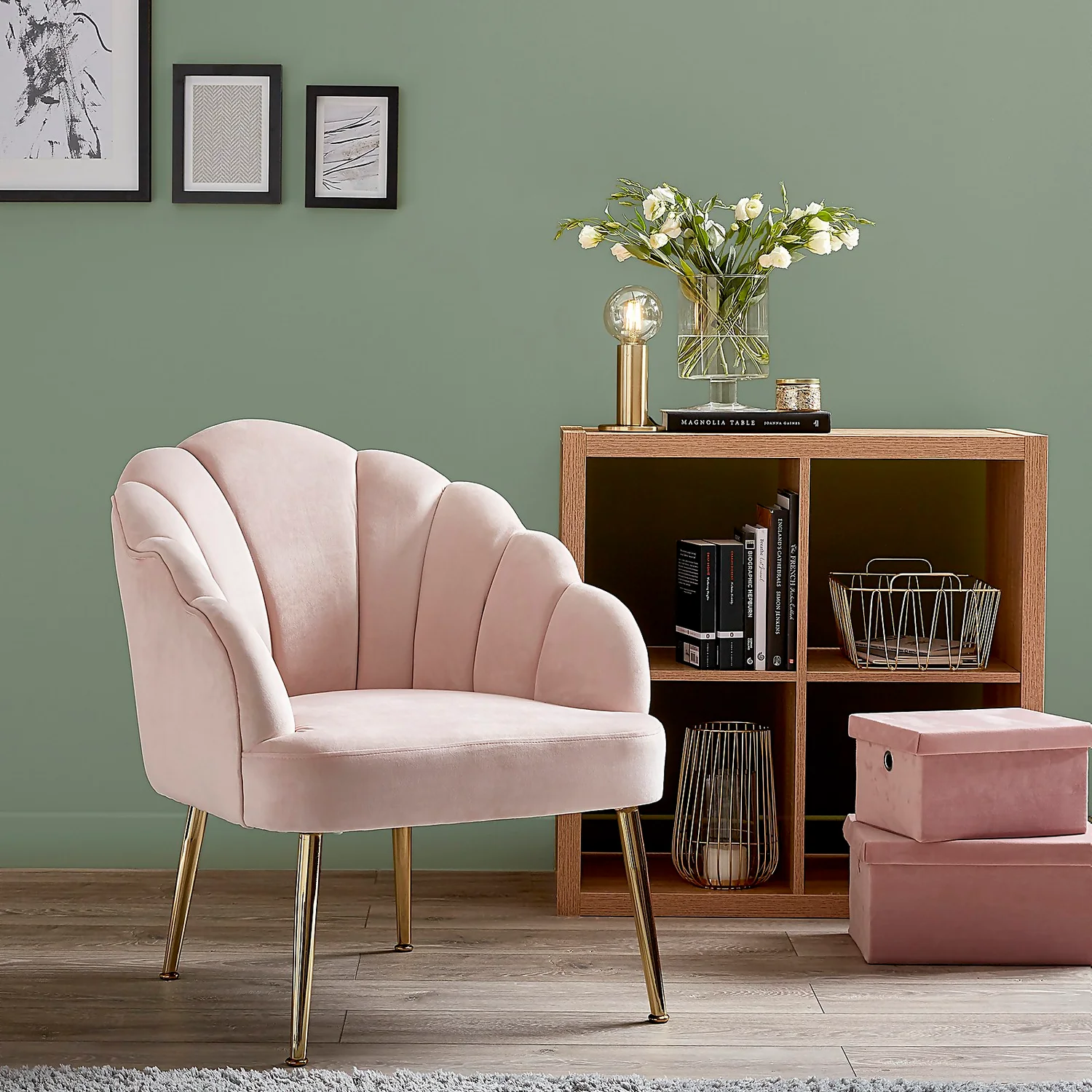 Sophia Scallop Occasional Chair - Blush 3 Sophia Scallop Occasional Chair - Blush - Image 3