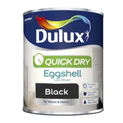 Dulux Quick Dry Eggshell Paint Black - 750ml -Cheap Deco Casa Store 12837024 3664832979360015