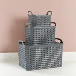 Small Urban Storage Basket With Lid - Graphite 6 Small Urban Storage Basket With Lid - Graphite -Cheap Deco Casa Store 12837349 4634960190076618