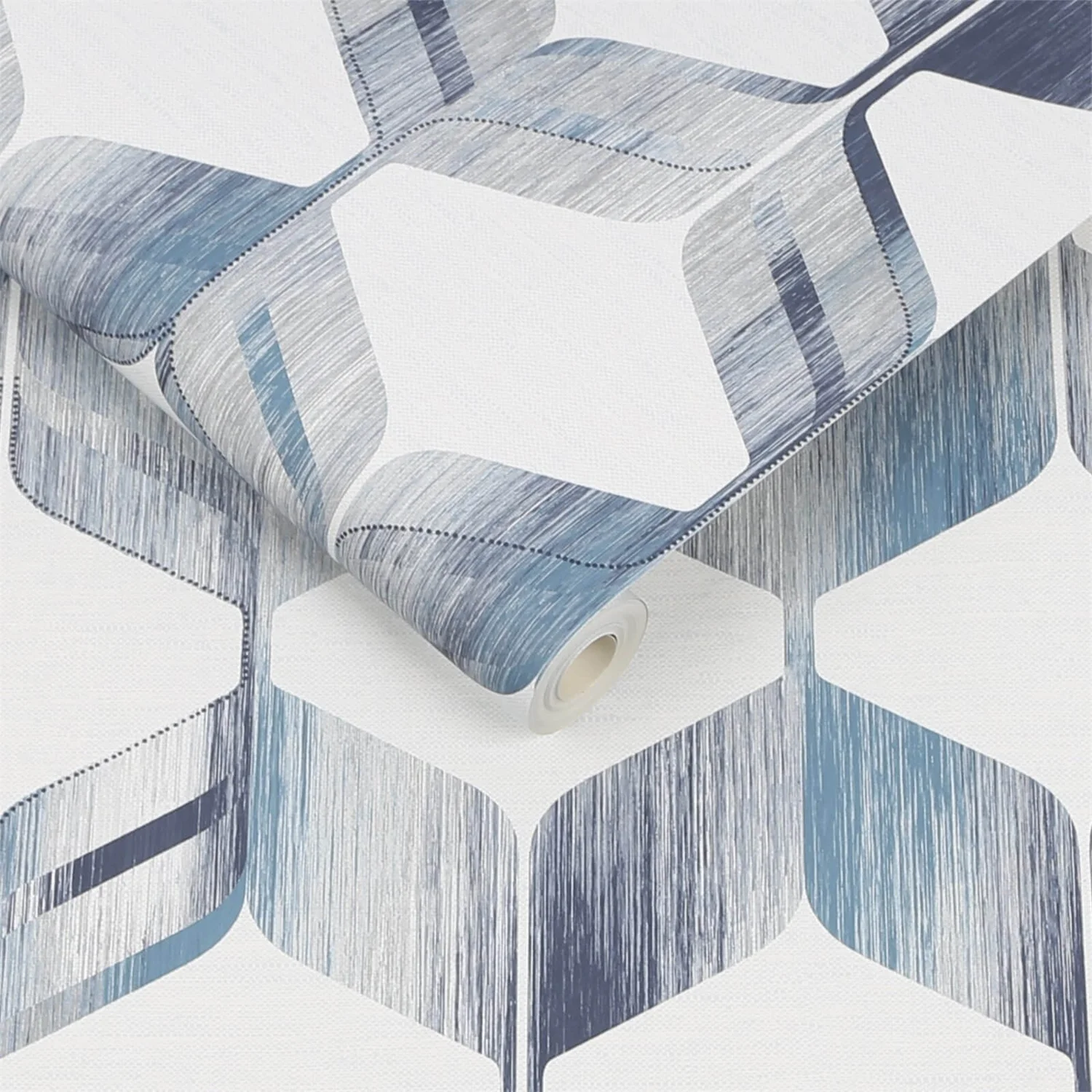 Fresco Maya Wallpaper - Blue 3 Fresco Maya Wallpaper - Blue - Image 3