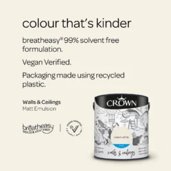 Crown Walls & Ceilings Matt Emulsion Paint Cream White - 2.5L 13 Crown Walls & Ceilings Matt Emulsion Paint Cream White - 2.5L -Cheap Deco Casa Store 12838321 1504969531637901