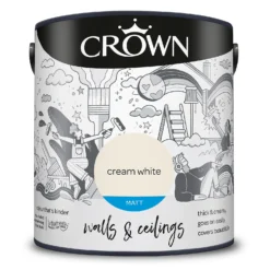 Crown Walls & Ceilings Matt Emulsion Paint Cream White - 2.5L 17 Crown Walls & Ceilings Matt Emulsion Paint Cream White - 2.5L -Cheap Deco Casa Store 12838321 9974969531847355