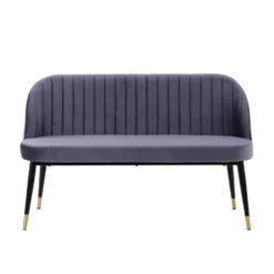 Illona Velvet Dining Bench - Grey -Cheap Deco Casa Store 12838433 1274832984636496