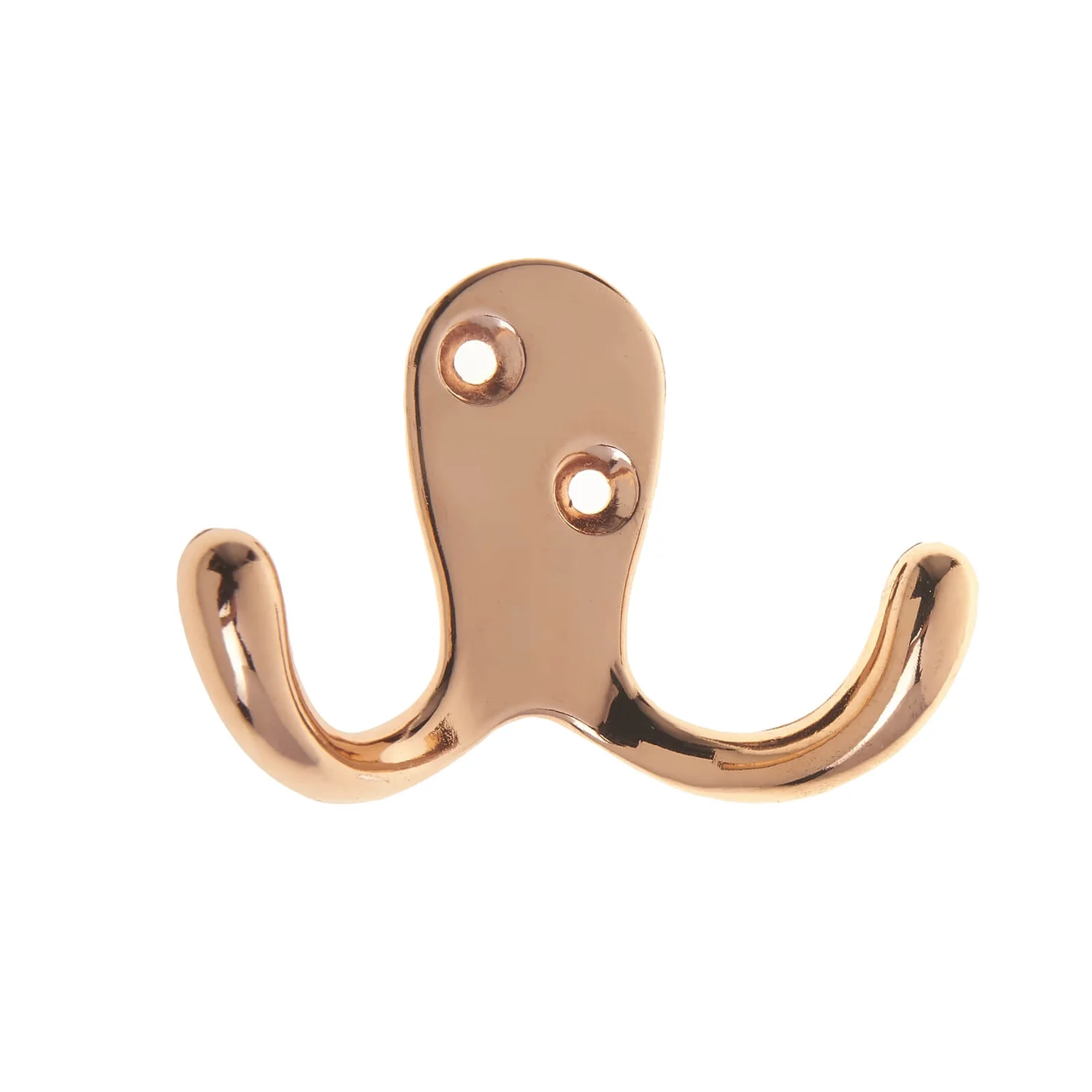 Basic Double Robe Hook - Polished Copper 1 Basic Double Robe Hook - Polished Copper