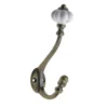 Ceramic Hook - Antique Brass