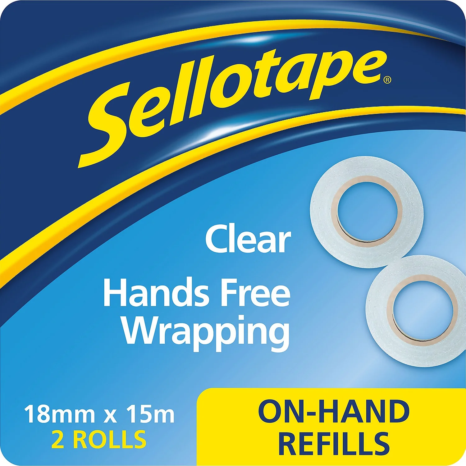 Sellotape On-Hand Dispenser Refills Super Clear Tape 2 Rolls 1 Sellotape On-Hand Dispenser Refills Super Clear Tape 2 Rolls