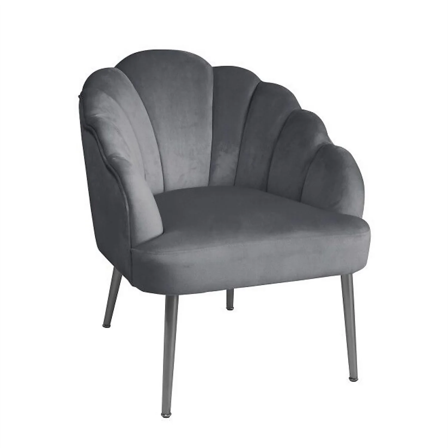 Sophia Scallop Occasional Chair - Grey 1 Sophia Scallop Occasional Chair - Grey