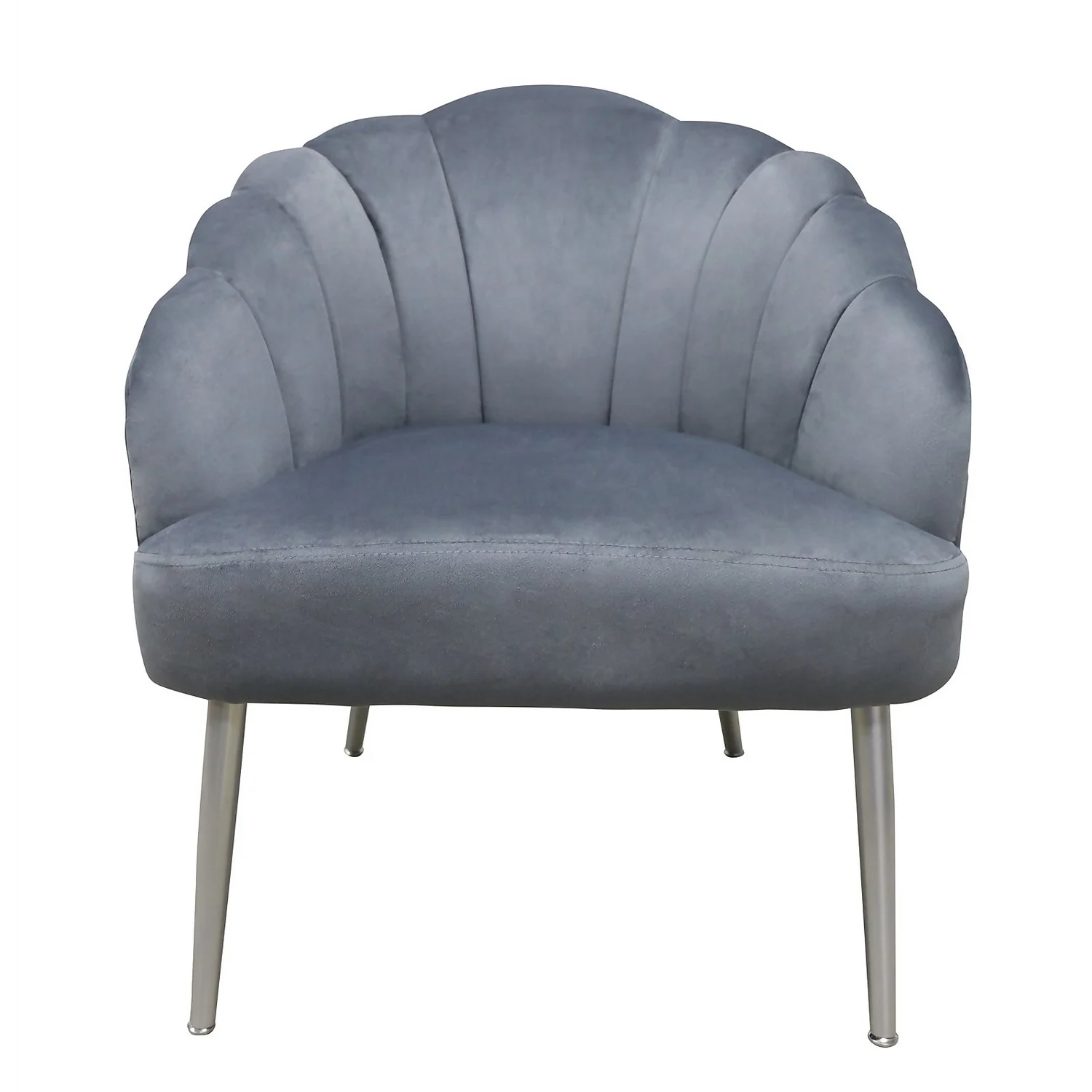 Sophia Scallop Occasional Chair - Grey 3 Sophia Scallop Occasional Chair - Grey - Image 3