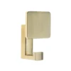 Square Back Hook - Brushed Brass