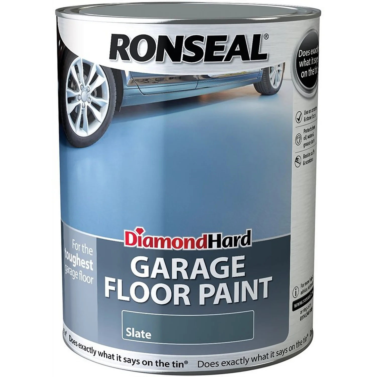 Ronseal Diamond Hard Slate - Garage Floor Paint - 5L 1 Ronseal Diamond Hard Slate - Garage Floor Paint - 5L