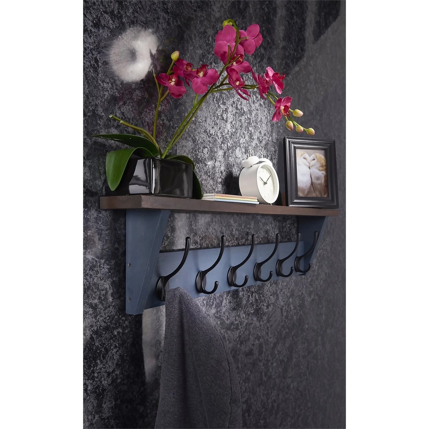 6 Black Victorian Hook On Grey Shelf Combo 3 6 Black Victorian Hook On Grey Shelf Combo - Image 3