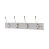 4 Victorian Satin Nickel Hooks On Dove Bloc Board