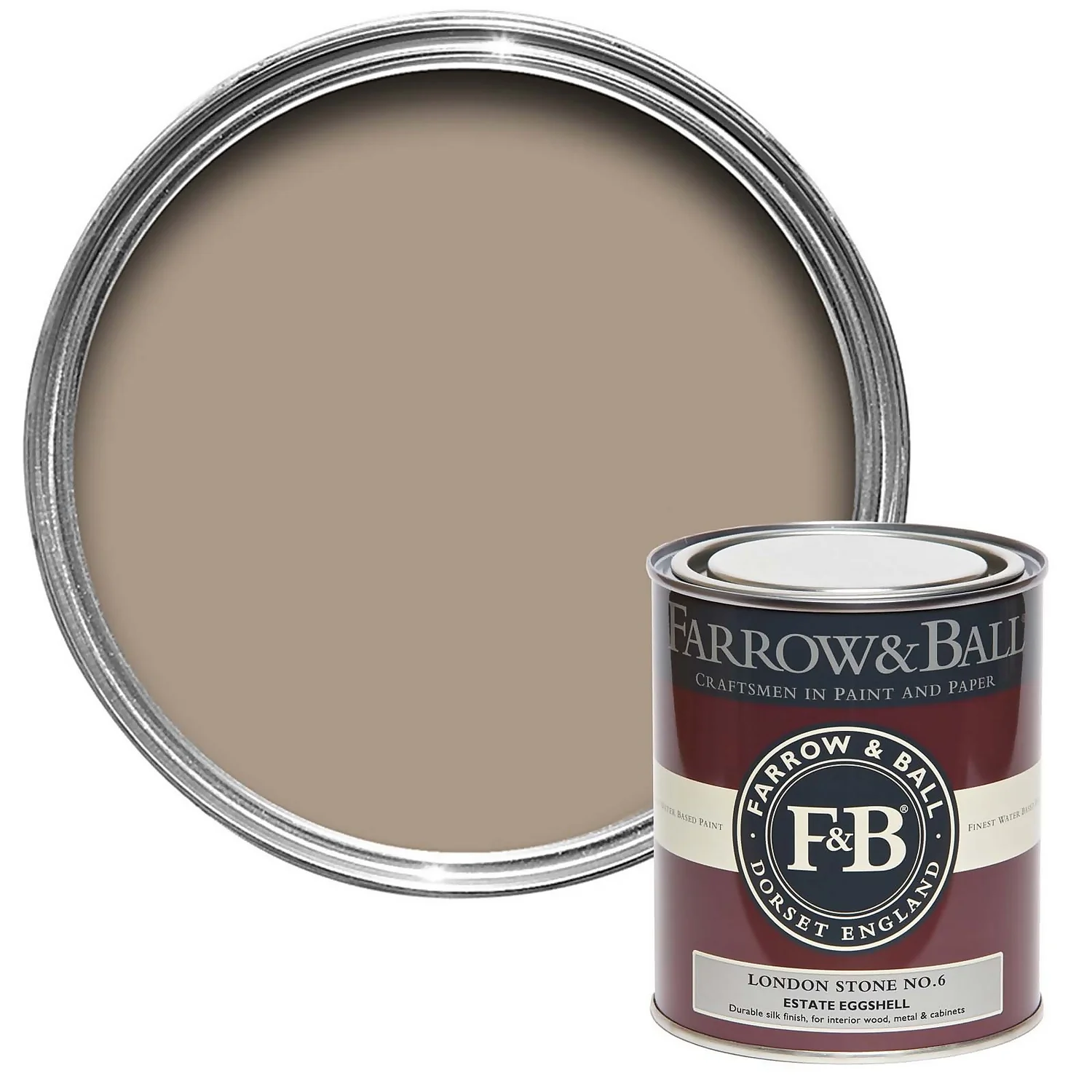 Farrow & Ball Estate Eggshell London Stone - 750ml 1 Farrow & Ball Estate Eggshell London Stone - 750ml