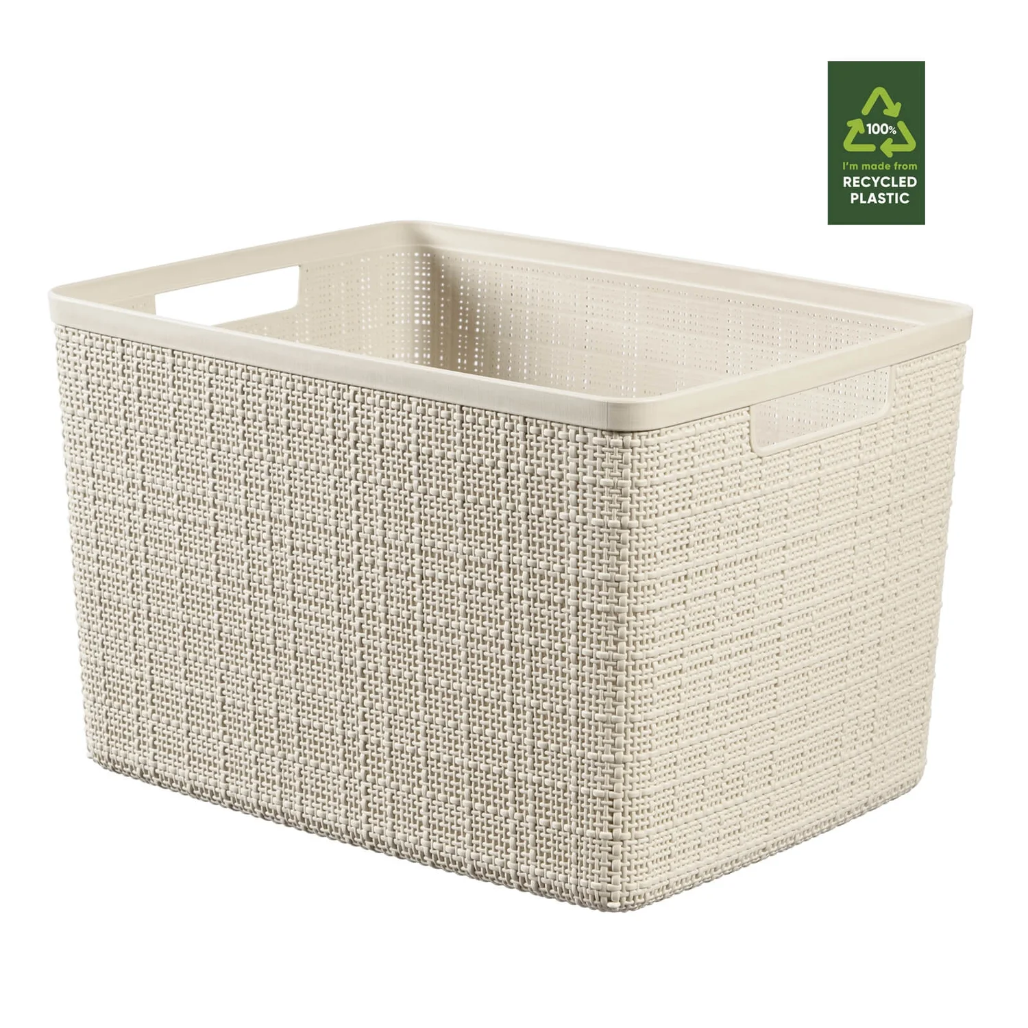 Curver Jute Large Basket - 20L - Off White 1 Curver Jute Large Basket - 20L - Off White