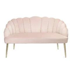 Sophia Scallop Occasional Sofa - Blush 8 Sophia Scallop Occasional Sofa - Blush -Cheap Deco Casa Store 12840480 1494875398592909