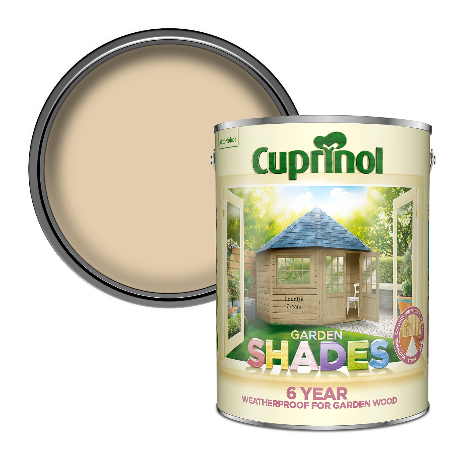 Cuprinol Garden Shades Paint Country Cream - 5L 1 Cuprinol Garden Shades Paint Country Cream - 5L