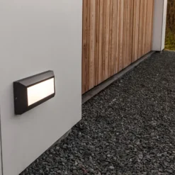 Lutec Helena LED Surface Mounted Outdoor Brick Light - Anthracite -Cheap Deco Casa Store 12840735 1954952694886542